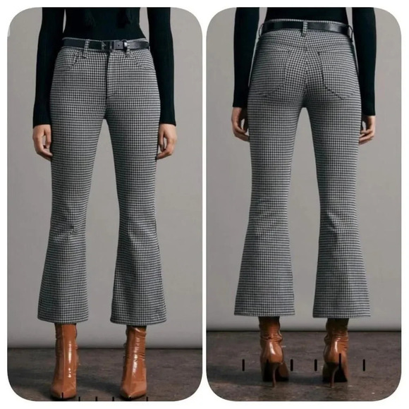 Rag & Bone Casey Knit Jacquard Flare Slim Fit Pant Sz 6 - Picture 1 of 11